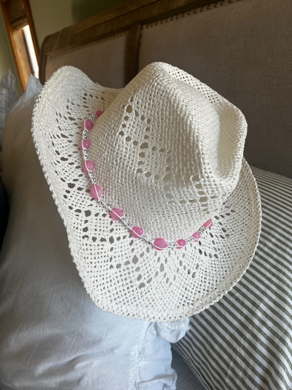 Straw Country Cowgirl Hat Pink